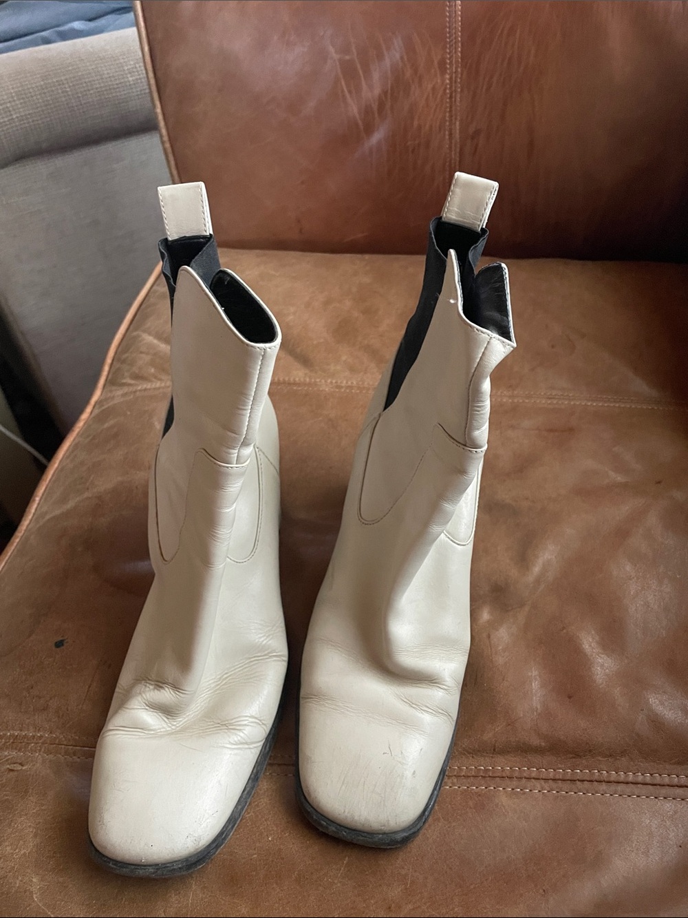 Women's Cream Ankle Boots - via spiga
